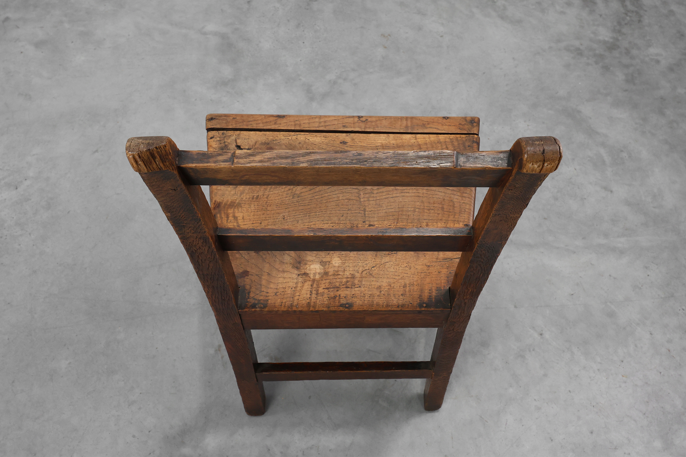Antique late 19th century oak side chair, Belgiumthumbnail